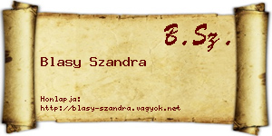 Blasy Szandra névjegykártya